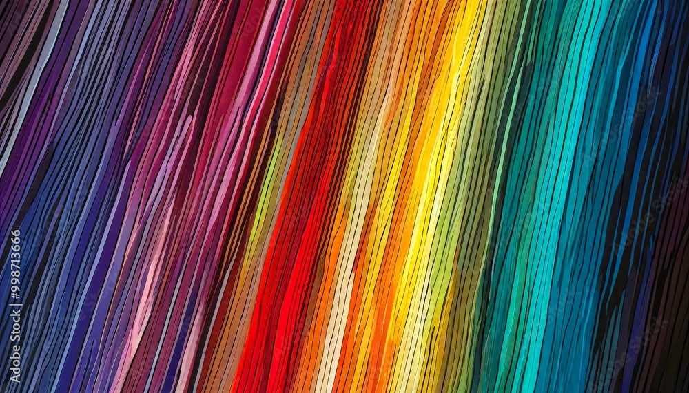 Aufkleber a vibrant abstract pattern composed of diagonal lines in various colors, creating a dynamic and visually striking effect