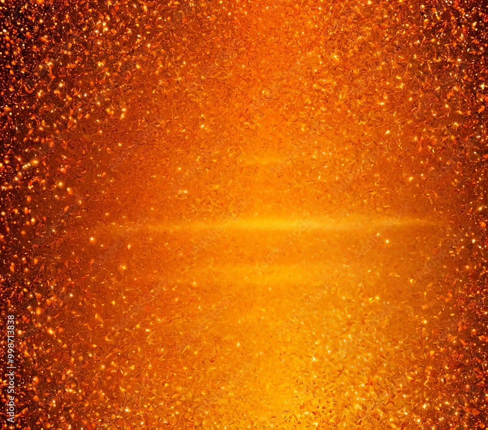 Poster a vibrant, abstract background with a gradient of warm colors, predominantly orange and yellow, creating a sense of depth and texture The does not contain any