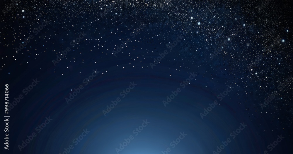 Poster a starry night sky with twinkling stars and a gradient of blue hues, creating a serene and tranquil 
