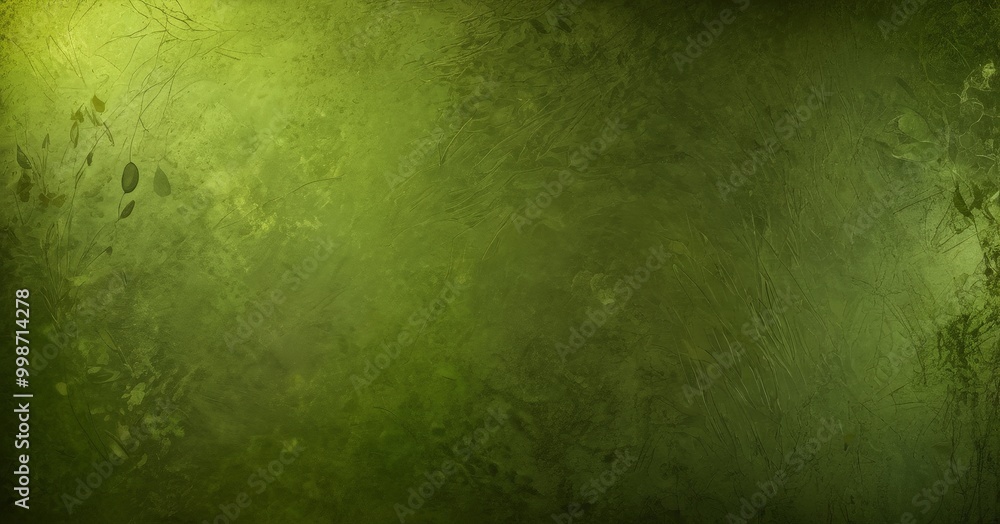 Aufkleber a textured, greenish-brown background with a subtle pattern of leaves and branches, creating a natur