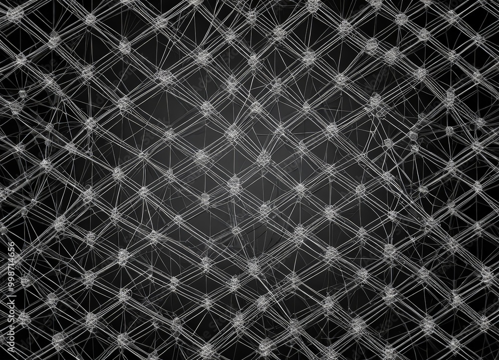 Aufkleber a close-up view black and white abstract pattern composed of numerous small white dots arranged in a grid-like structure