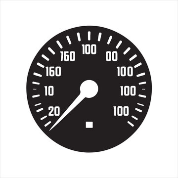 recommend clip art: speedometer silhouette on white background
                    