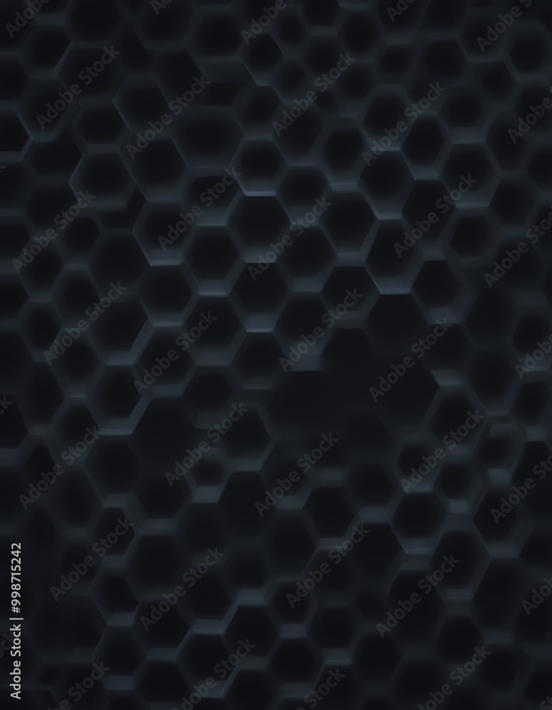 Fototapete a close-up view dark, honeycomb-like pattern composed of numerous small hexagonal shapes The pattern is predominantly black, with some areas of lighter color, creating