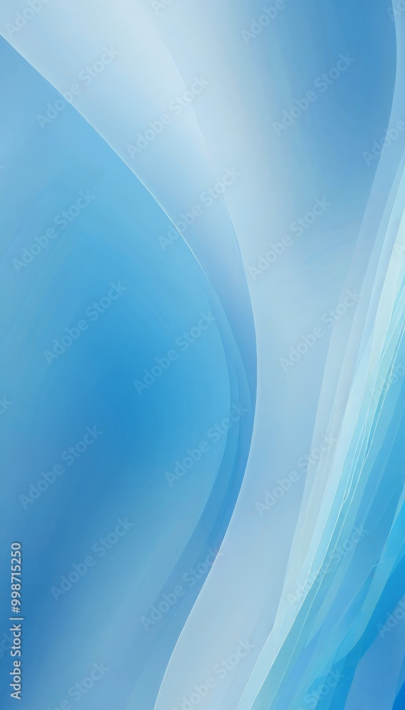 Poster a gradient of blue hues, transitioning from a deep blue at the top left to a lighter shade at the bottom right, creating a sense of depth and movement