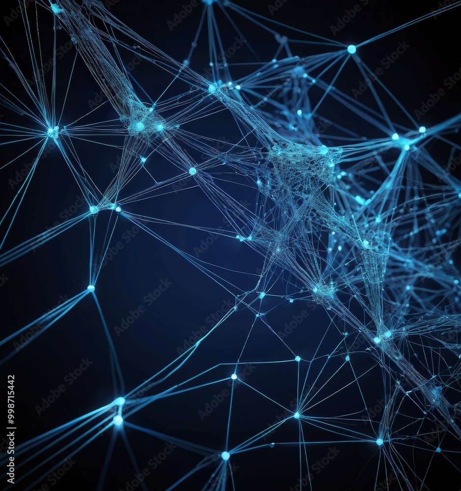 Aufkleber a complex network of interconnected lines and dots, creating a striking visual effect The lines and dots are arranged in a way that they appear to be