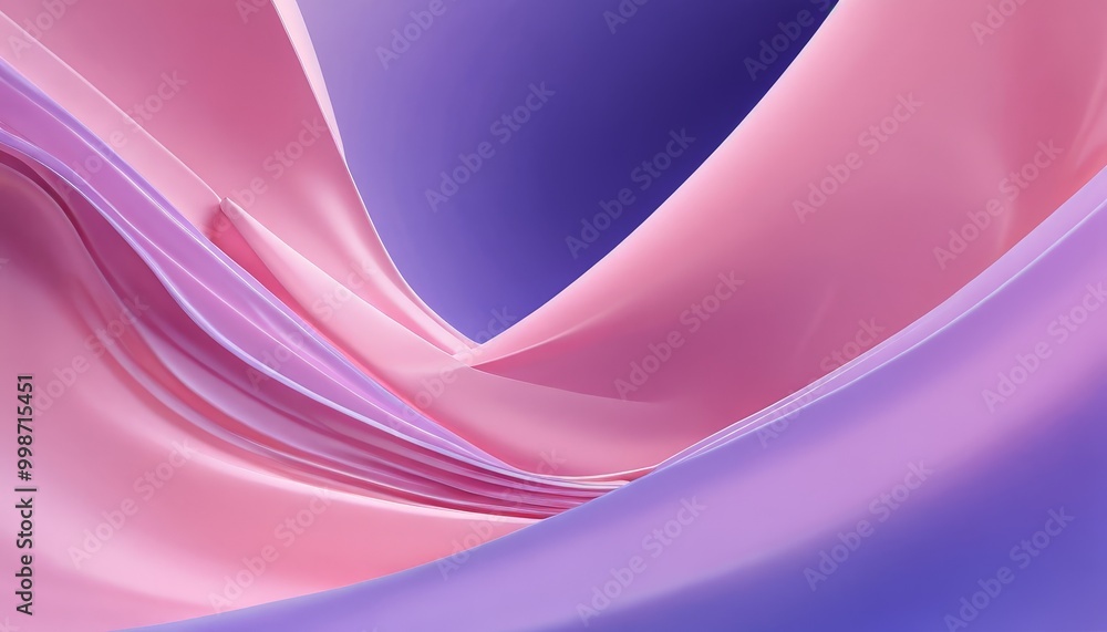 Poster a dynamic abstract composition of overlapping pink and purple fabric, creating a sense of movement and fluidity.