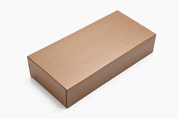 a close up of a box on a white surface with a brown lid