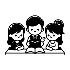 Study Group Collaboration Illustration