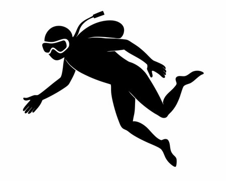 recommend clip art: scuba diving silhouette vector,scuba diving vector icon