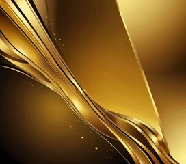 Obraz premium a striking abstract composition of golden lines and curves, creating a sense of movement and dynamism The golden lines and curves are set against a dark background,