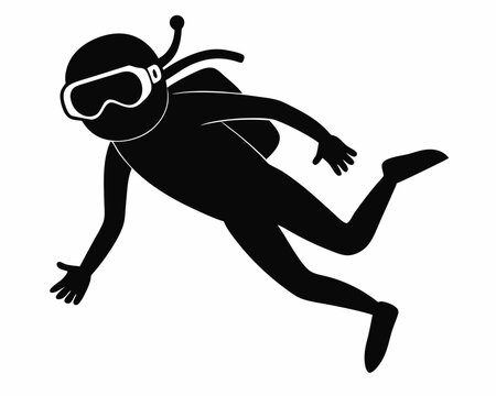 recommend clip art: scuba diving silhouette vector,scuba diving vector icon