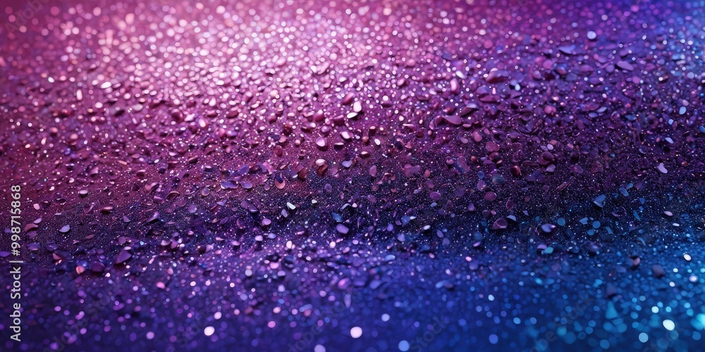 Aufkleber a close-up view textured surface with a gradient of purple and blue hues, resembling a glittery or s