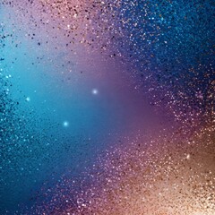 Obraz premium a vibrant, abstract background with a gradient of blue, purple, and pink hues, speckled with small, glittery particles The top left corner is dominated by a darker shade of