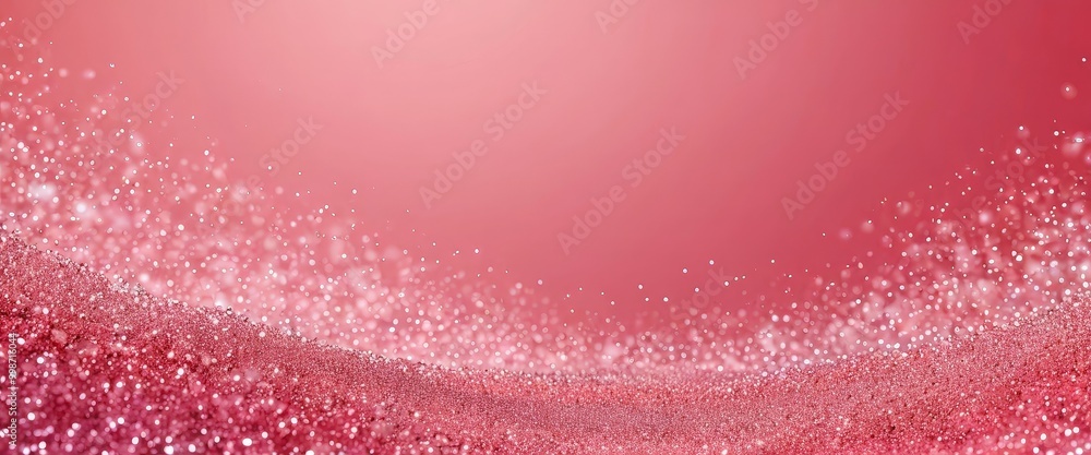 Poster A pink background with a glittering texture and scattered white dots, creating a sparkling effect
