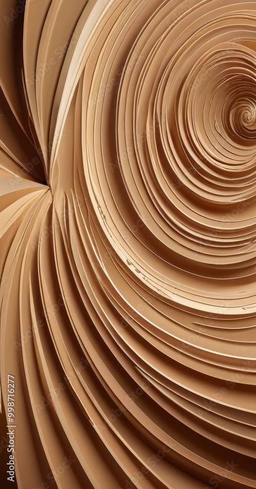Poster a close-up view spiral pattern composed of overlapping curved lines, creating a mesmerizing visual effect