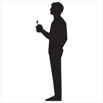 recommend clip art: line Fire lighter silhouette on white background
                    