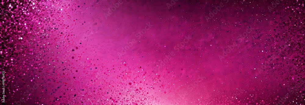 Poster a vibrant gradient background transitioning from a deep purple at the top to a lighter shade at the bottom, with a scattering of small white dots or specks throughout the center