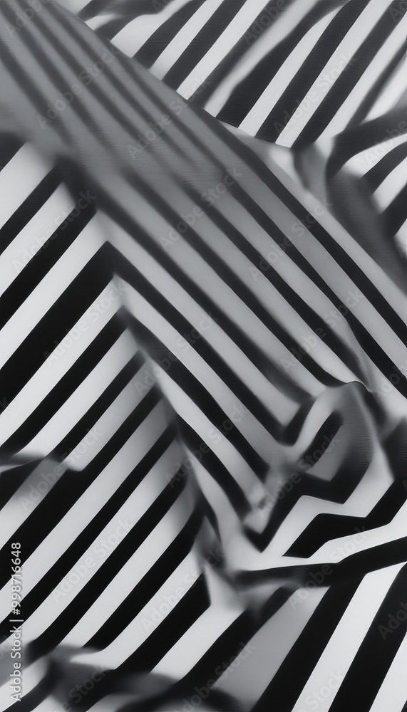 Aufkleber a black and white abstract composition featuring diagonal lines and a blurred, distorted appearance,