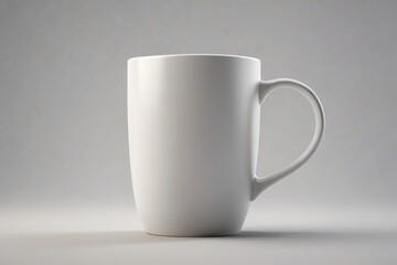 Obraz premium a close up of a white coffee cup on a table