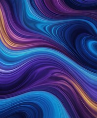 Obraz premium a vibrant abstract pattern with swirling lines and curves in shades of blue, purple, and gold, creating a dynamic and visually striking composition
