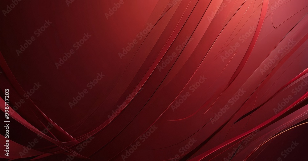 Aufkleber a dark red abstract background with curved lines and a gradient effect, creating a sense of movement