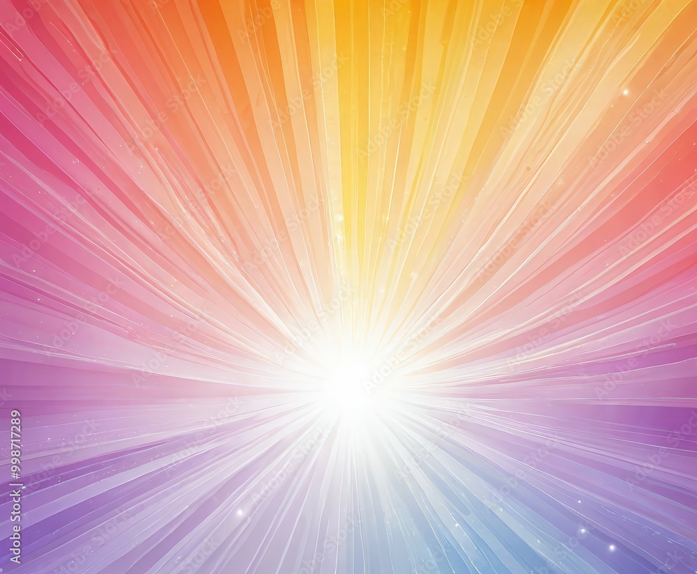 Aufkleber a vibrant, abstract background with a radiant sunburst pattern in a spectrum of colors, including pi