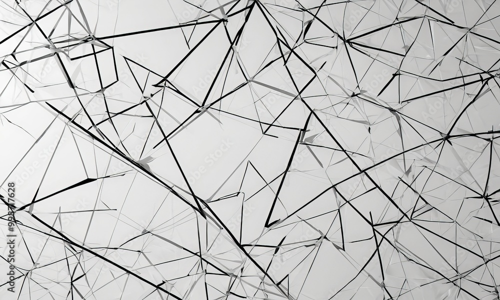 Aufkleber a black and white photograph complex, abstract pattern composed of intersecting lines and shapes, creating a sense of depth and complexity