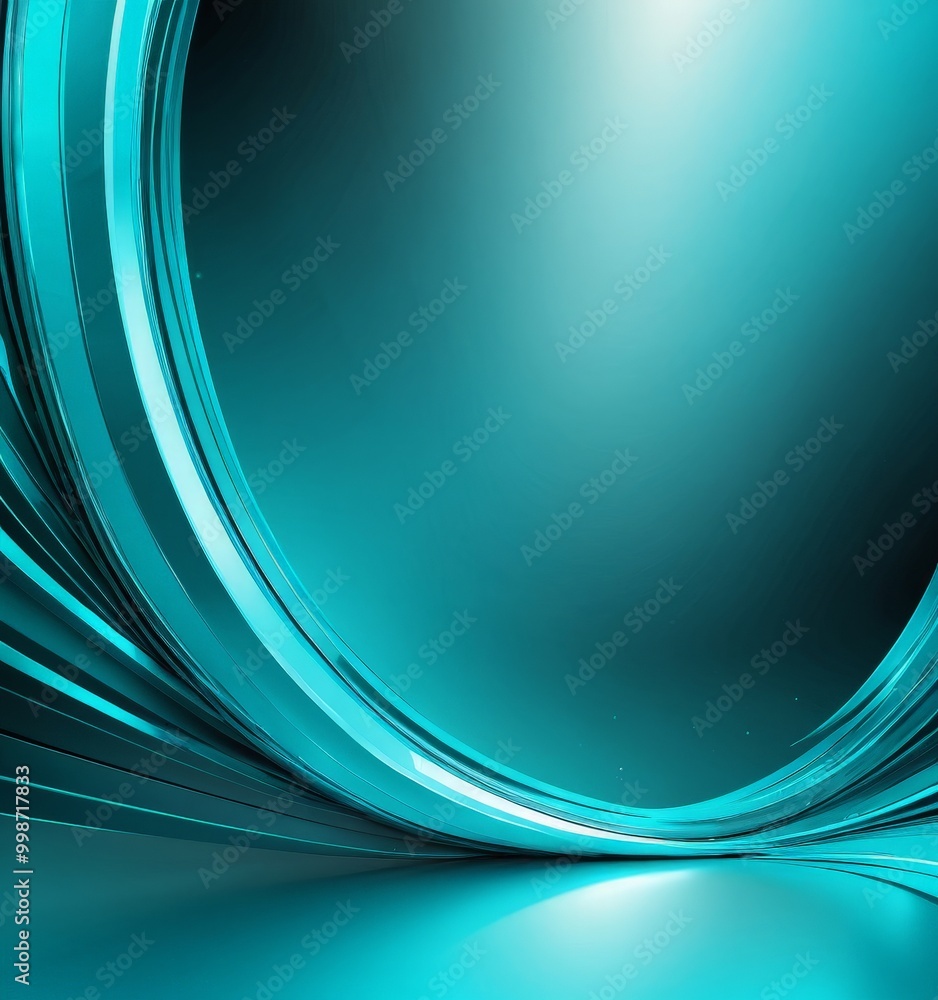 Poster a gradient background transitioning from a darker shade of blue at the top to a lighter shade at the bottom, creating a sense of depth and movement