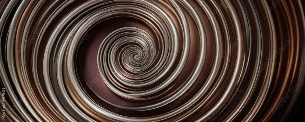 Aufkleber a spiral pattern composed of concentric circles of varying shades of brown and beige, creating a mesmerizing visual effect