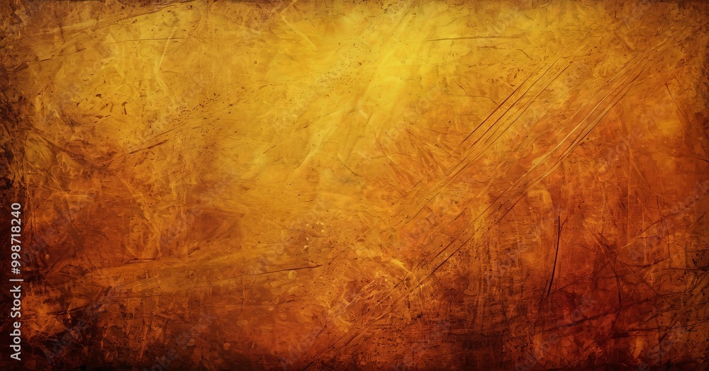 Poster a textured, grunge-like surface with a warm, golden-yellow hue The surface is marked with various lines and scratches, creating a sense of depth and texture The does