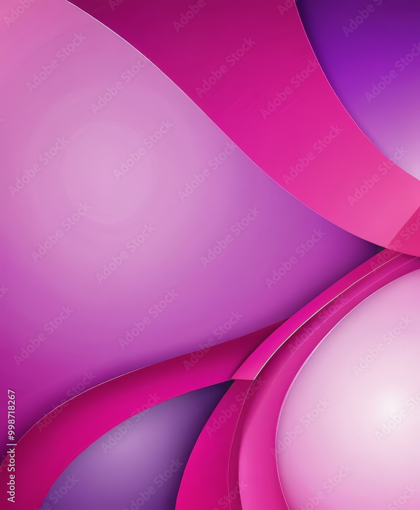 Aufkleber a vibrant abstract composition of overlapping curved lines in shades of pink and purple, creating a dynamic and visually striking pattern