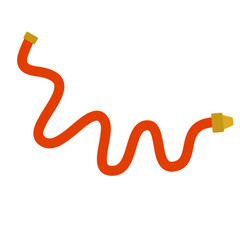 Garden hose cartoon. irrigation tools, summer sprinklers, pipe maintenance garden hose signs. Vector illustration