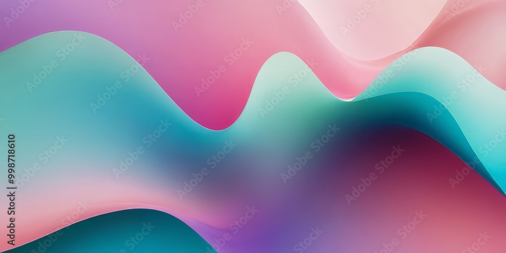 Poster a gradient of pastel colors, transitioning from pink to blue, with a subtle gradient effect The colors are arranged in a wave-like pattern, creating a visually appealing
