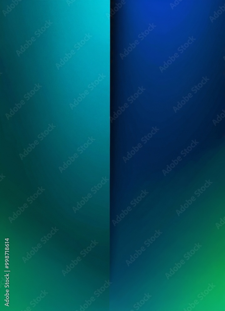 Poster a gradient background transitioning from a deep blue at the top to a lighter green at the bottom, cr