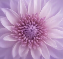 Obraz premium A close-up delicate pink and purple flower, with a blurred background, showcasing the intricate details of the flower's petals and stamens