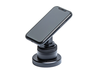 a phone on a stand