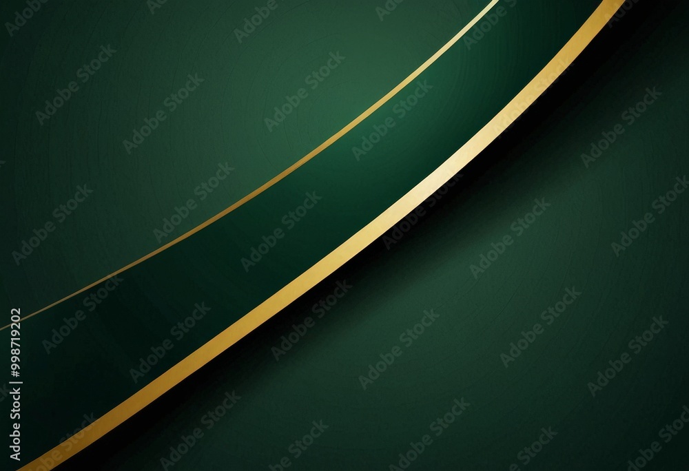 Poster a dark green background with a diagonal gold line running across it, creating a sense of movement an
