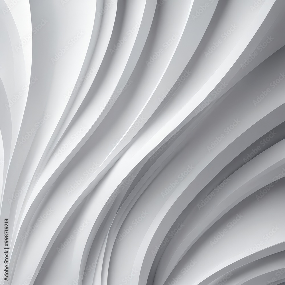 Fototapete a repeating pattern of curved lines in varying shades of gray, creating a sense of movement and rhythm