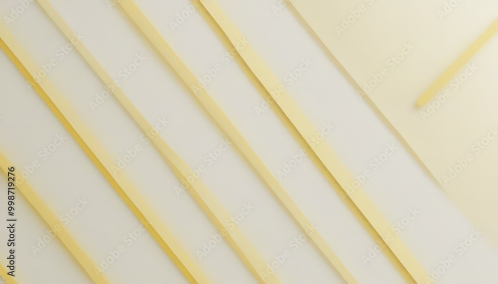 Poster a diagonal arrangement of yellow lines on a white background, creating a geometric pattern