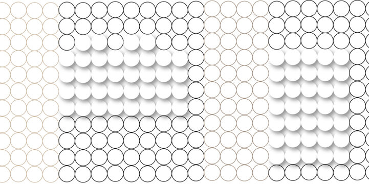 Geometric abstract background with colorful hexagons. Structure molecule and communication. Vector hexagons pattern. Geometric abstract background with simple hexagonal elements. Abstract White Hexago