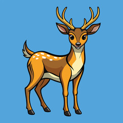 Deer vector image illustration and artwork