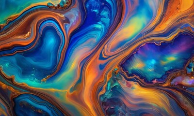 Obraz premium a mesmerizing abstract pattern of swirling, multicolored lines and shapes, creating a captivating visual effect