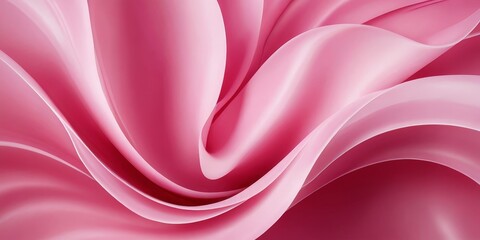 Obraz premium a close-up view pink fabric with a flowing, wavy texture The fabric appears to be made shiny, silky material, giving it a smooth and elegant appearance The