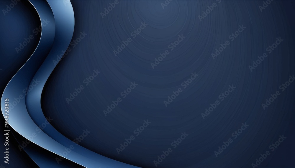 Aufkleber a dark blue gradient background with a curved, wavy line on the left side, creating a sense of movem