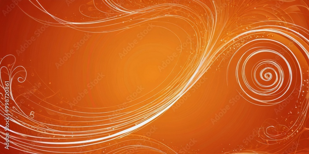 Poster a vibrant abstract background with a gradient of orange and white the central focus is a large, whit