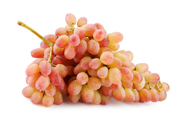 Juicy beautiful bunch of grapes isolated on white background.