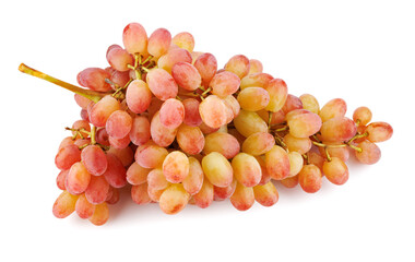 Juicy beautiful bunch of grapes isolated on white background.