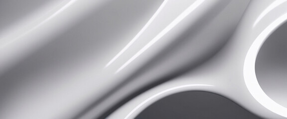 Abstract White Fluid Shapes for Minimalist Design