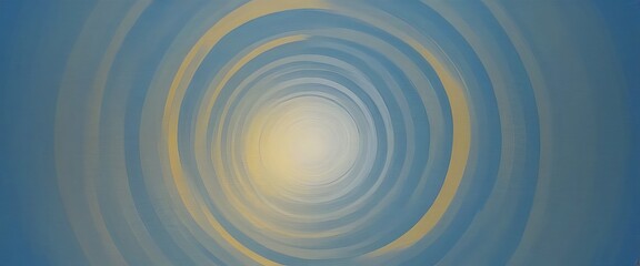 Obraz premium a captivating abstract composition featuring concentric circles of varying sizes and colors, with a central white circle radiating outwards and a gradient of blue and yellow tones.