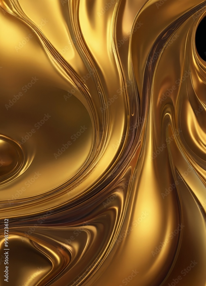 Poster a swirling pattern of golden hues, creating a mesmerizing and dynamic visual effect